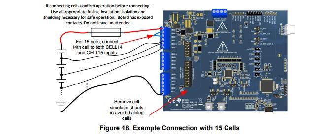 BQ76952EVM評(píng)估模塊和15節(jié)電池的鏈接
